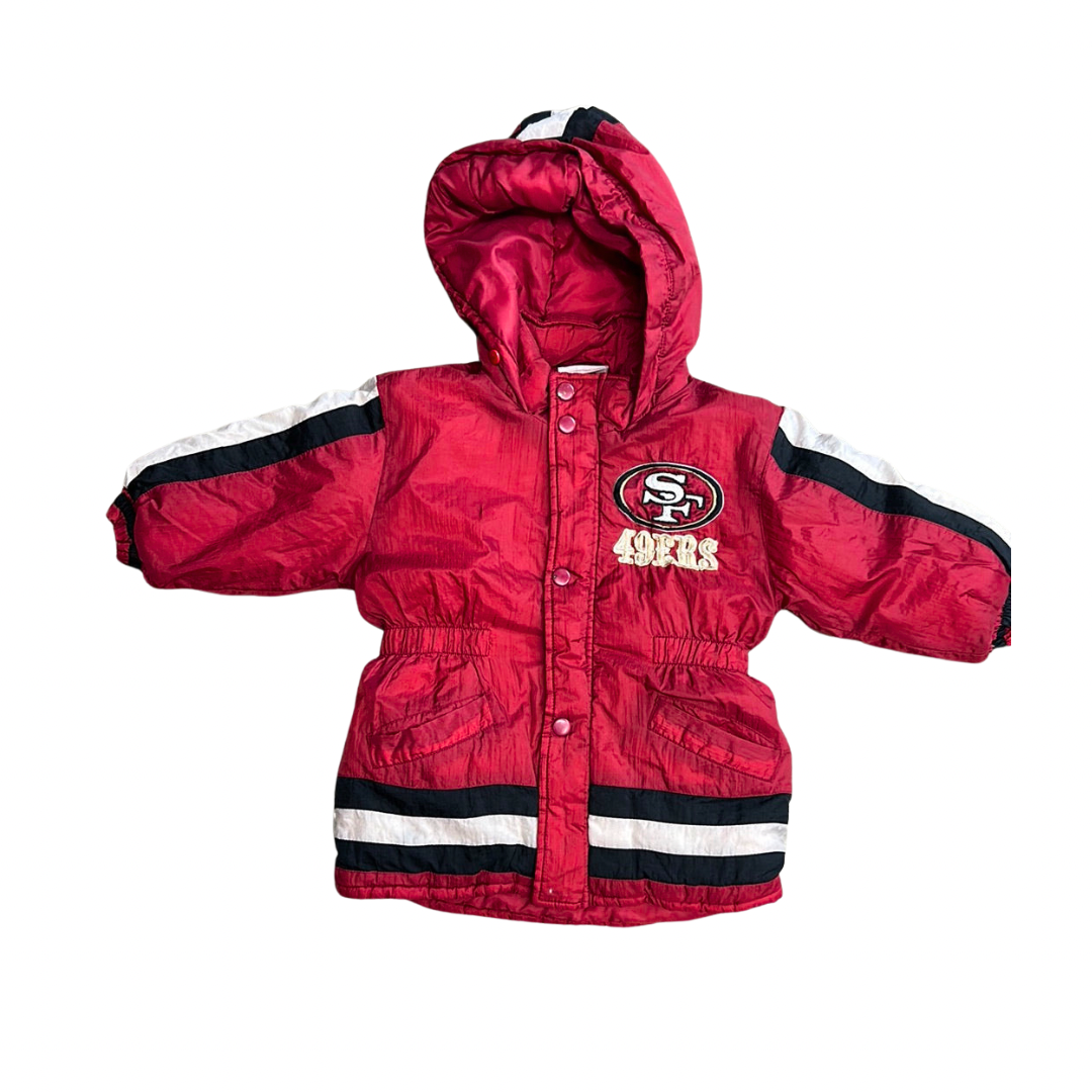 49er NFL Football Parka discount Puffy Yourh Jacket 18-20