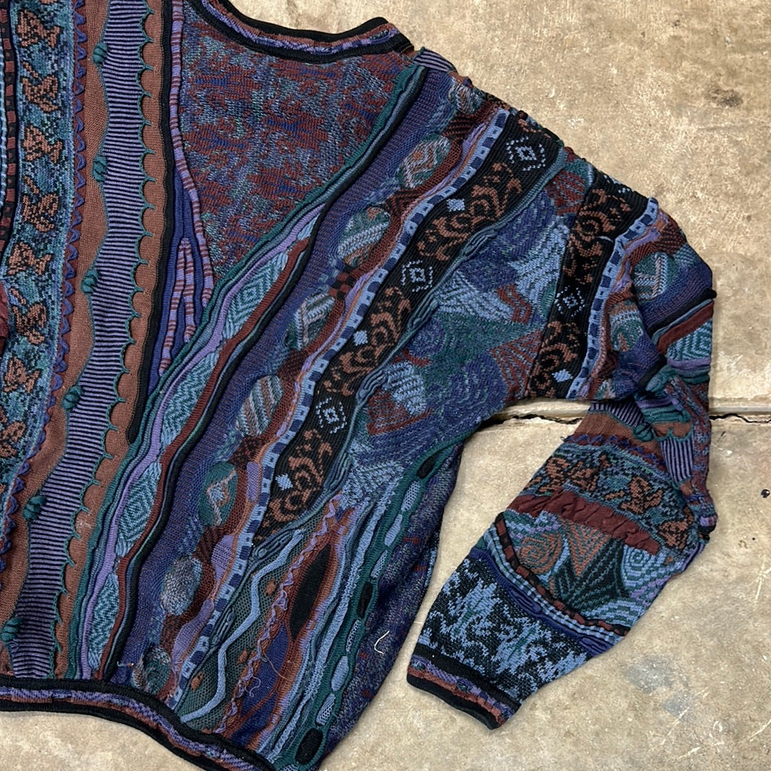 Vintage Tundra Canada Multicolor Wool Coogi Style Sweater Size XLT