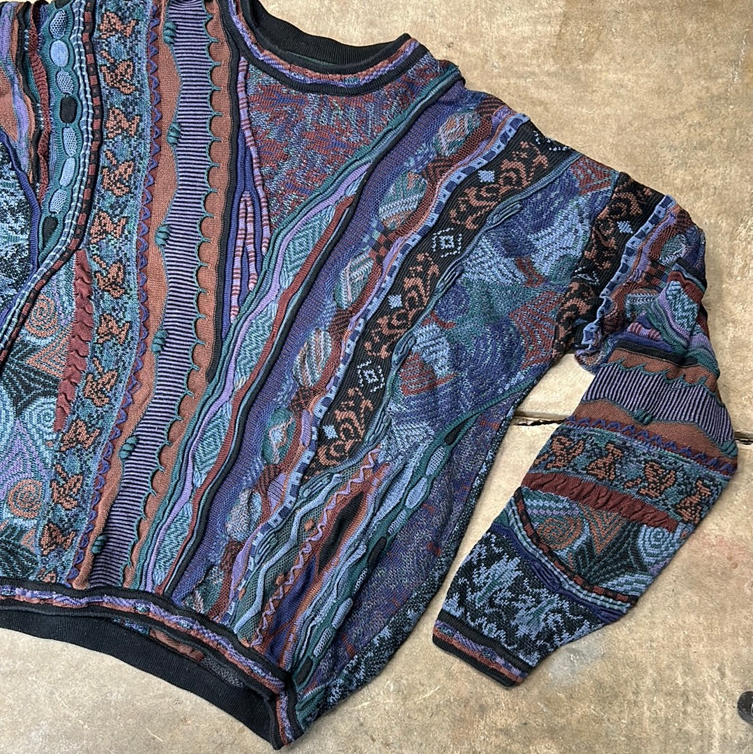 Vintage Tundra Canada Multicolor Wool Coogi Style Sweater Size XLT