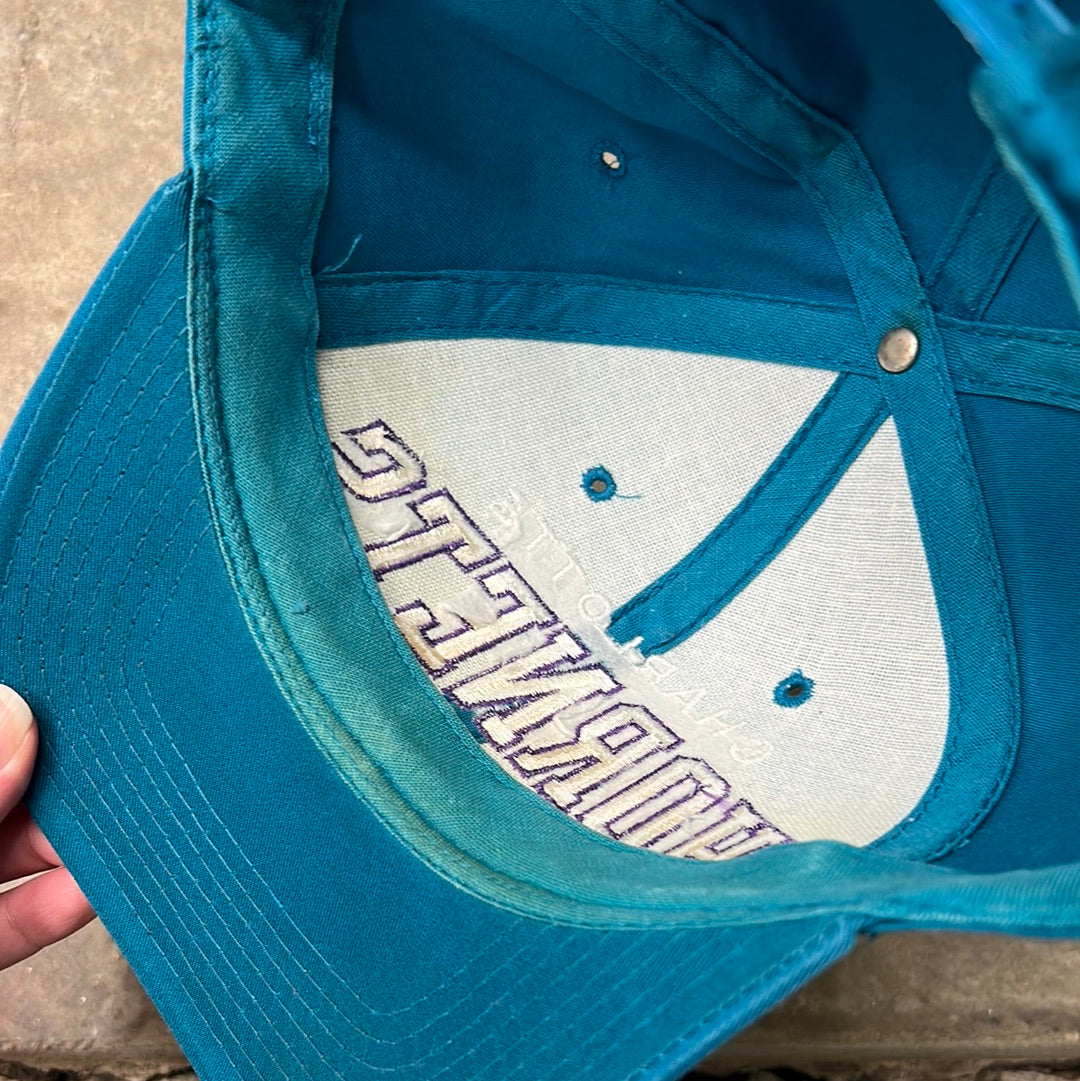 Vintage Charlotte Hornets Arch Snapback Hat