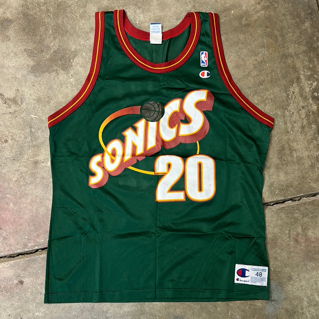 Vintage Sonics Gary Payton Champion Jersey Size 48