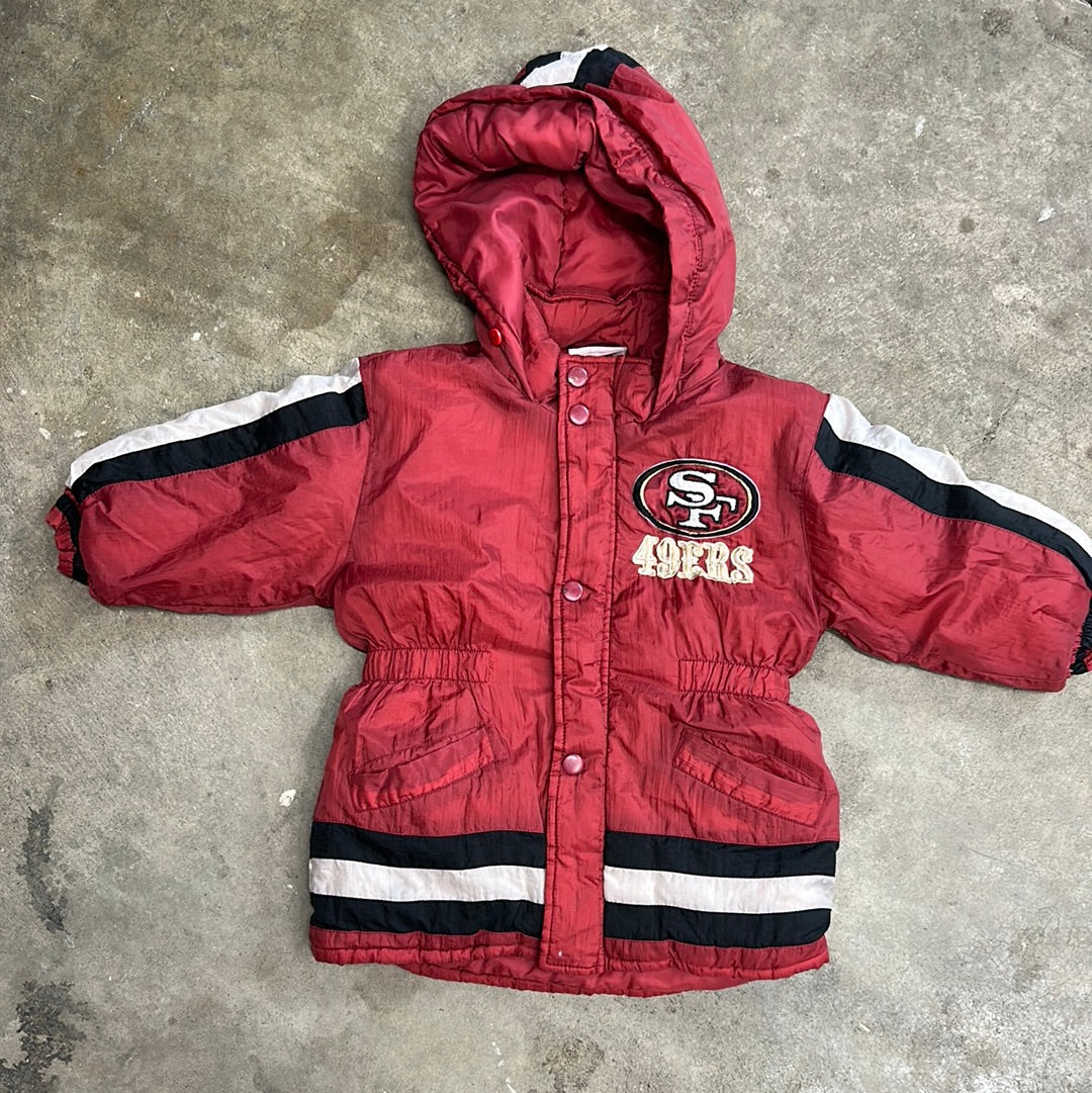 Vintage San Francisco 49ers Kids Parka Jacket 2T