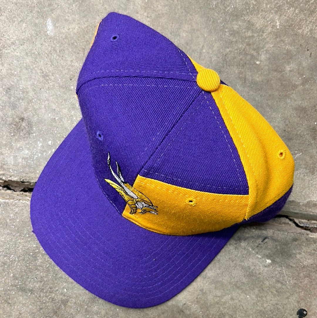 Vintage Minnesota Vikings Cut and Sew Snapback Hat