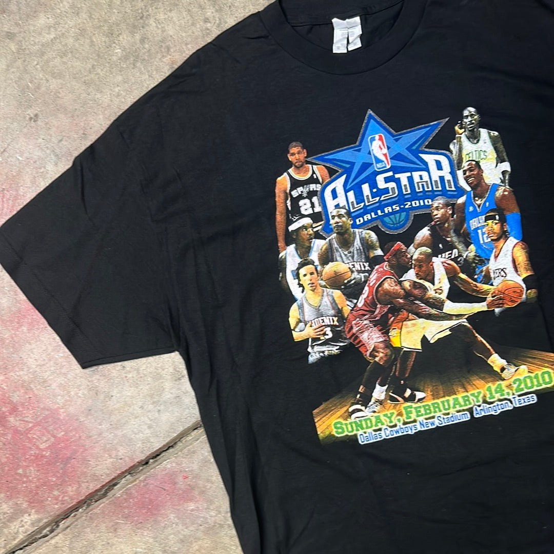 Vintage 2010 Kobe Bryant Lebron James NBA All Star T-Shirt 2XL