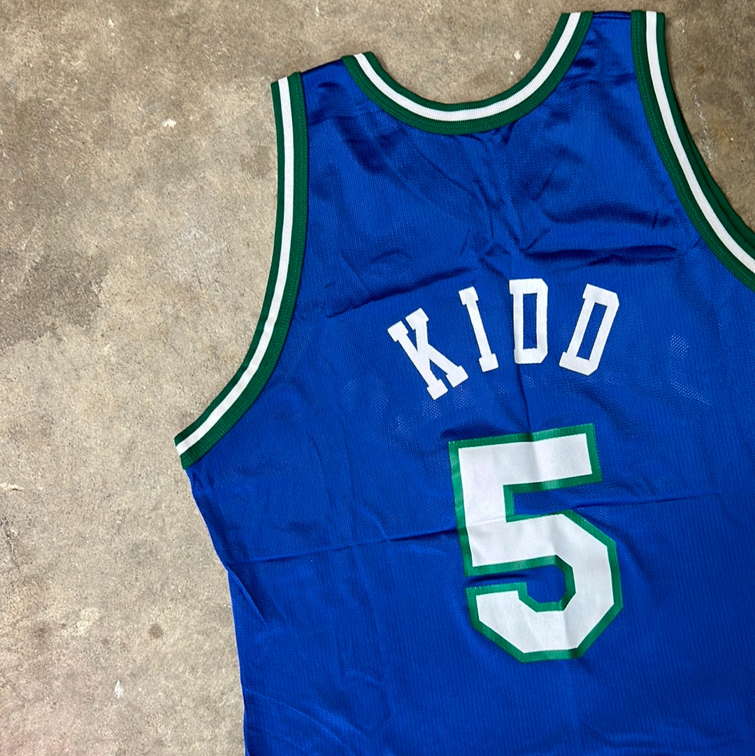 Vintage Dallas Mavericks Jason Kidd Champion Jersey Size 48