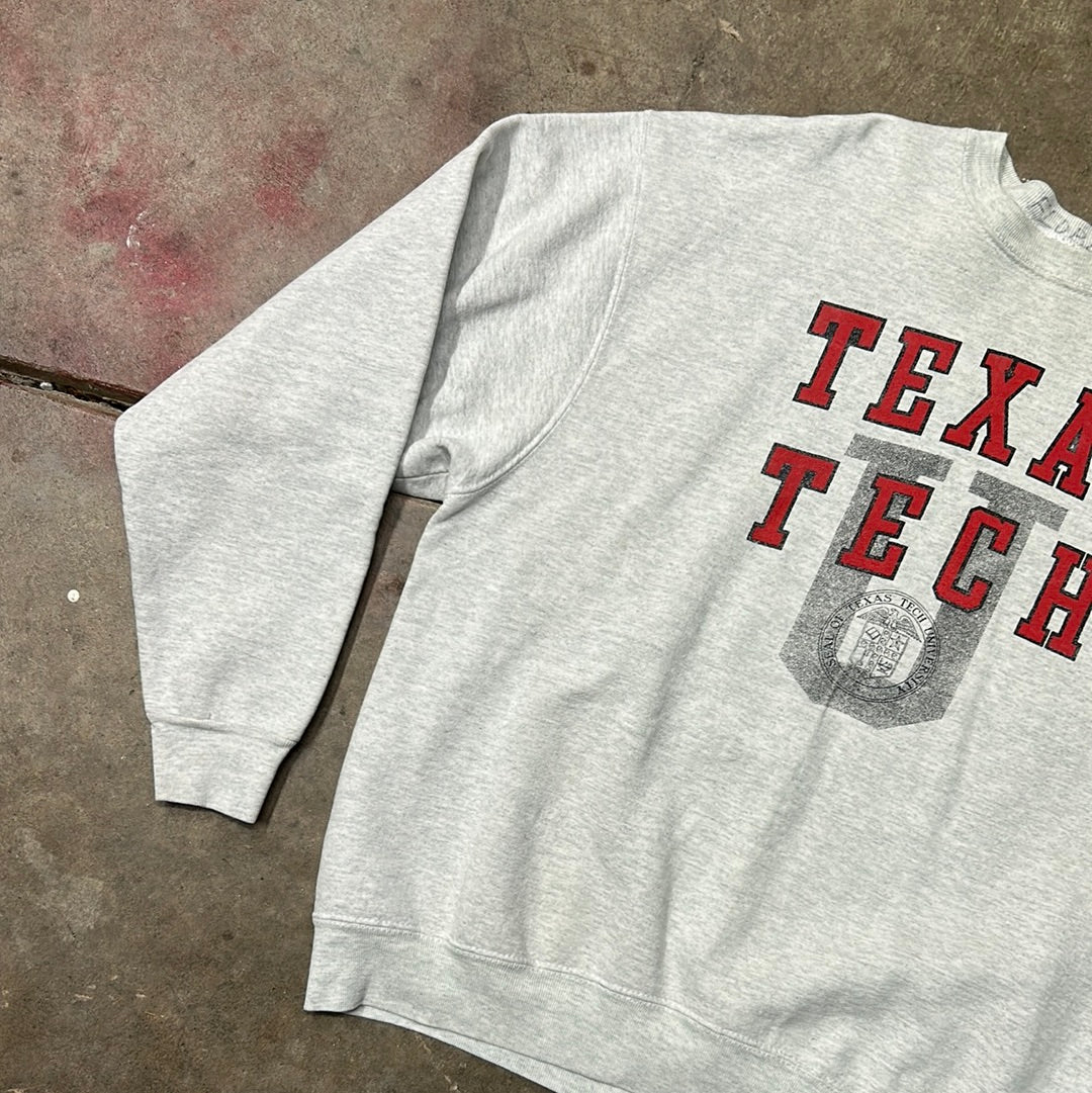 Vintage Texas Tech Sweatshirt Grey XL