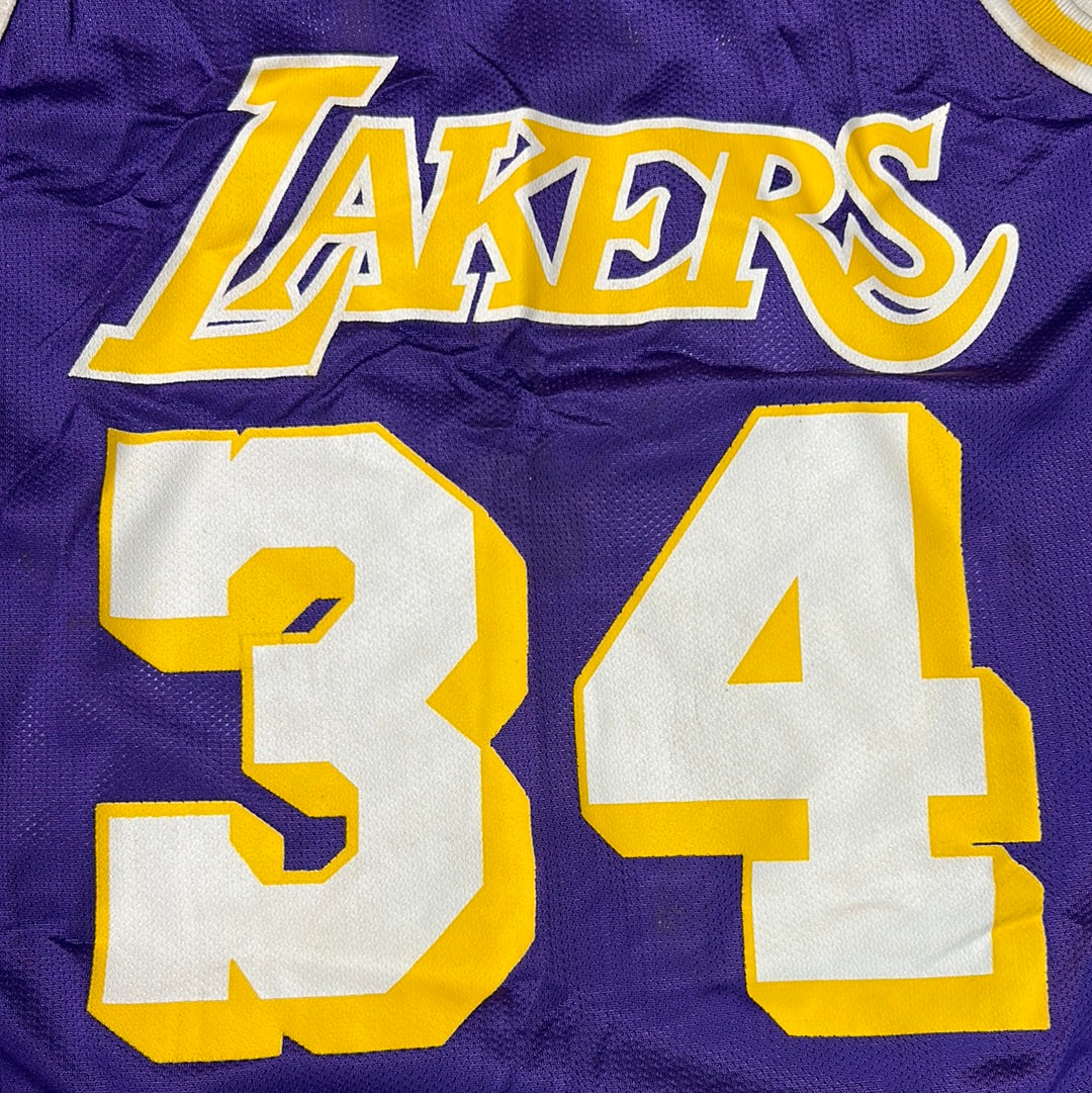 Vintage Los Angeles Lakers Shaquille O’Neal 90’s Champion Jersey Size 44