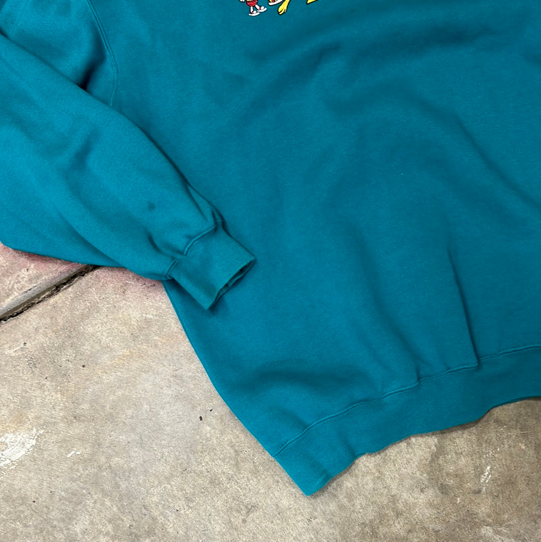 Vintage Winnie the Pooh & Friends Ice Skating Walt Disney Sweatshirt XL