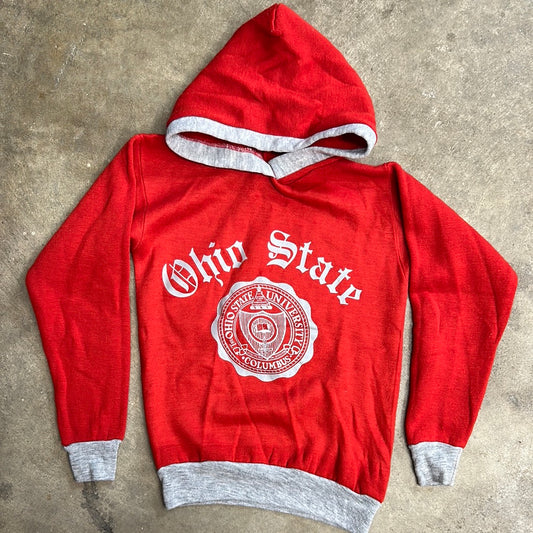 Vintage Kids Ohio State University Hoodie Sweatshirt M