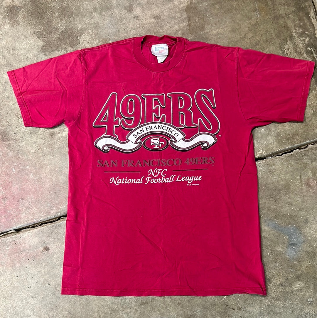 Vintage 1996 49ers Glitter T-Shirt Size L (Locker Line Tag)