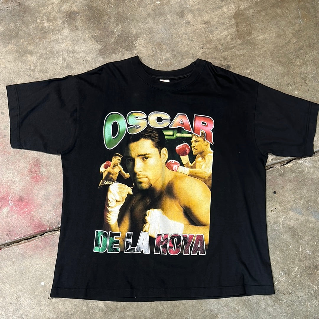 Vintage Oscar De La Hoya Double Sided T-Shirt Size XL