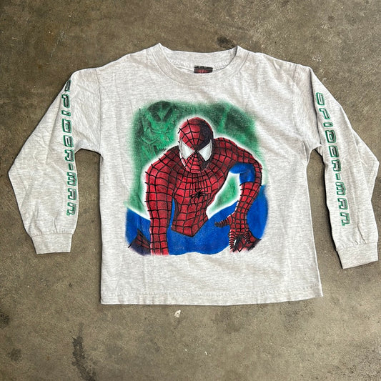 Vintage Kids Spider-Man Long Sleeve T-Shirt Size 7