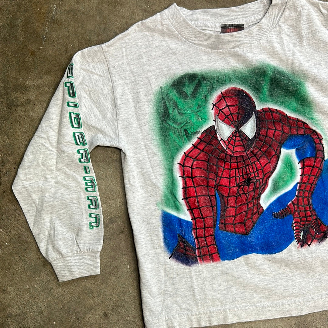 Vintage Kids Spider-Man Long Sleeve T-Shirt Size 7