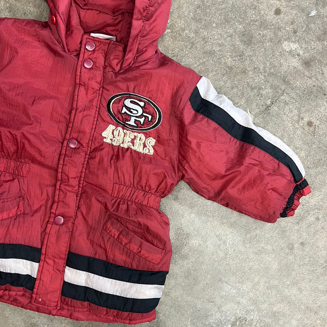 Vintage San Francisco 49ers Kids Parka Jacket 2T