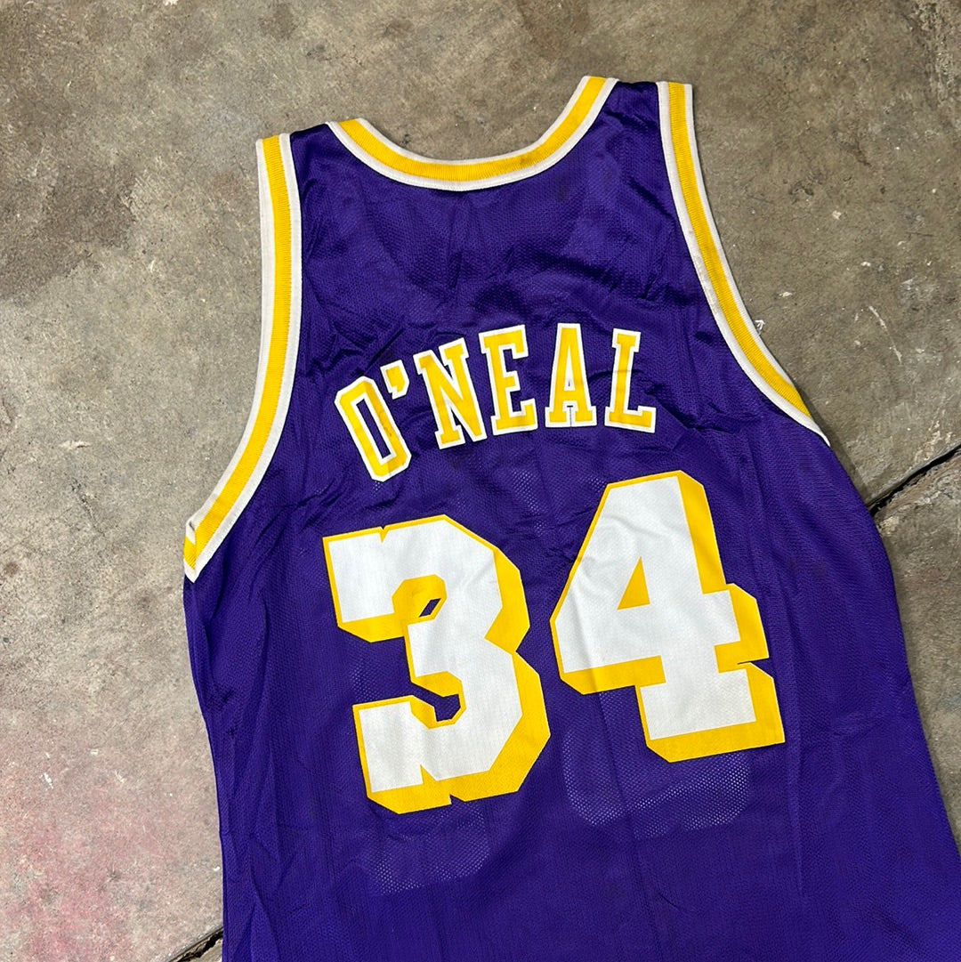 Vintage Los Angeles Lakers Shaquille O’Neal 90’s Champion Jersey Size 44