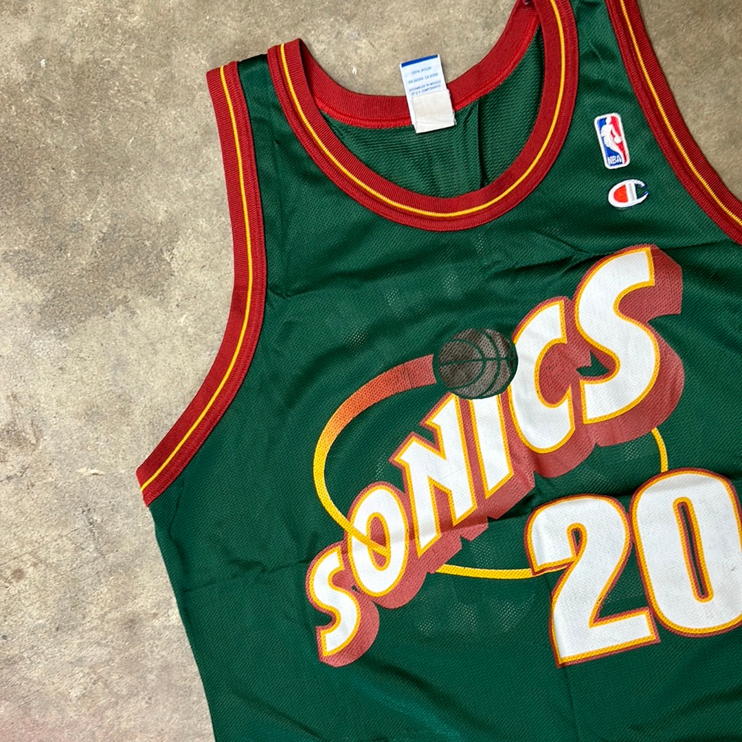 Vintage Sonics Gary Payton Champion Jersey Size 48