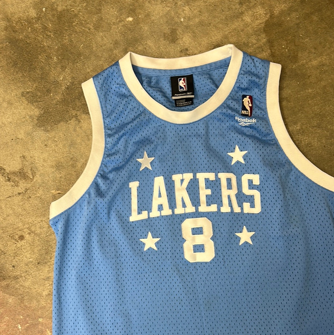 Vintage Kobe Bryant #8 Los Angeles Lakers Blue Reebok Jersey Size Youth XL