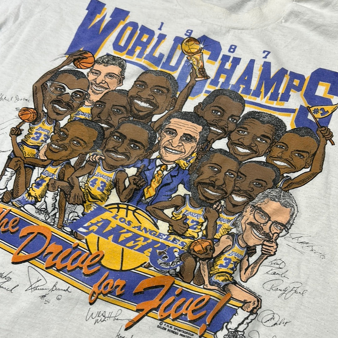 Vintage 1987 Lakers Championship T-Shirt L/XL