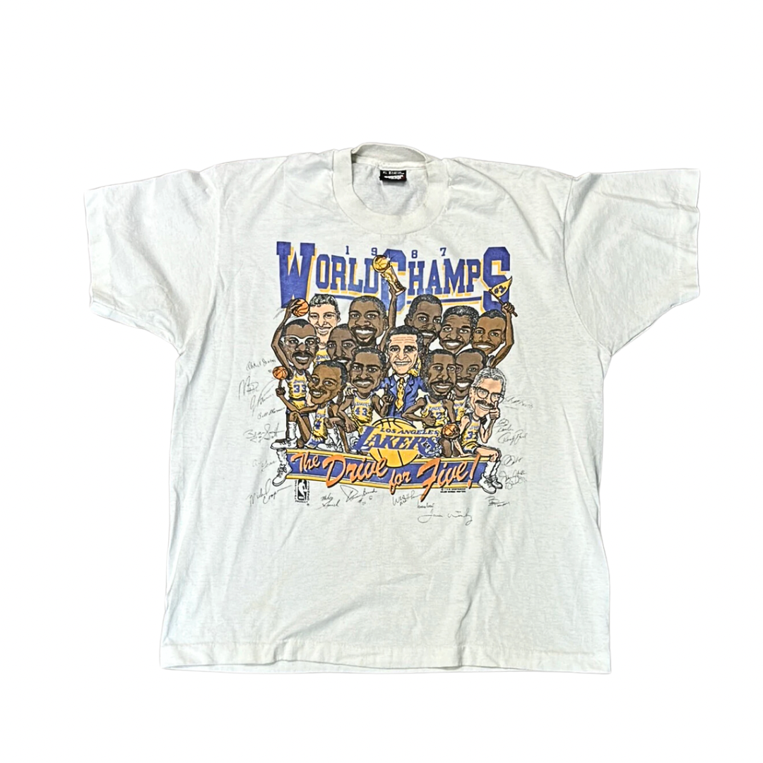 Vintage 1987 Lakers Championship T-Shirt L/XL