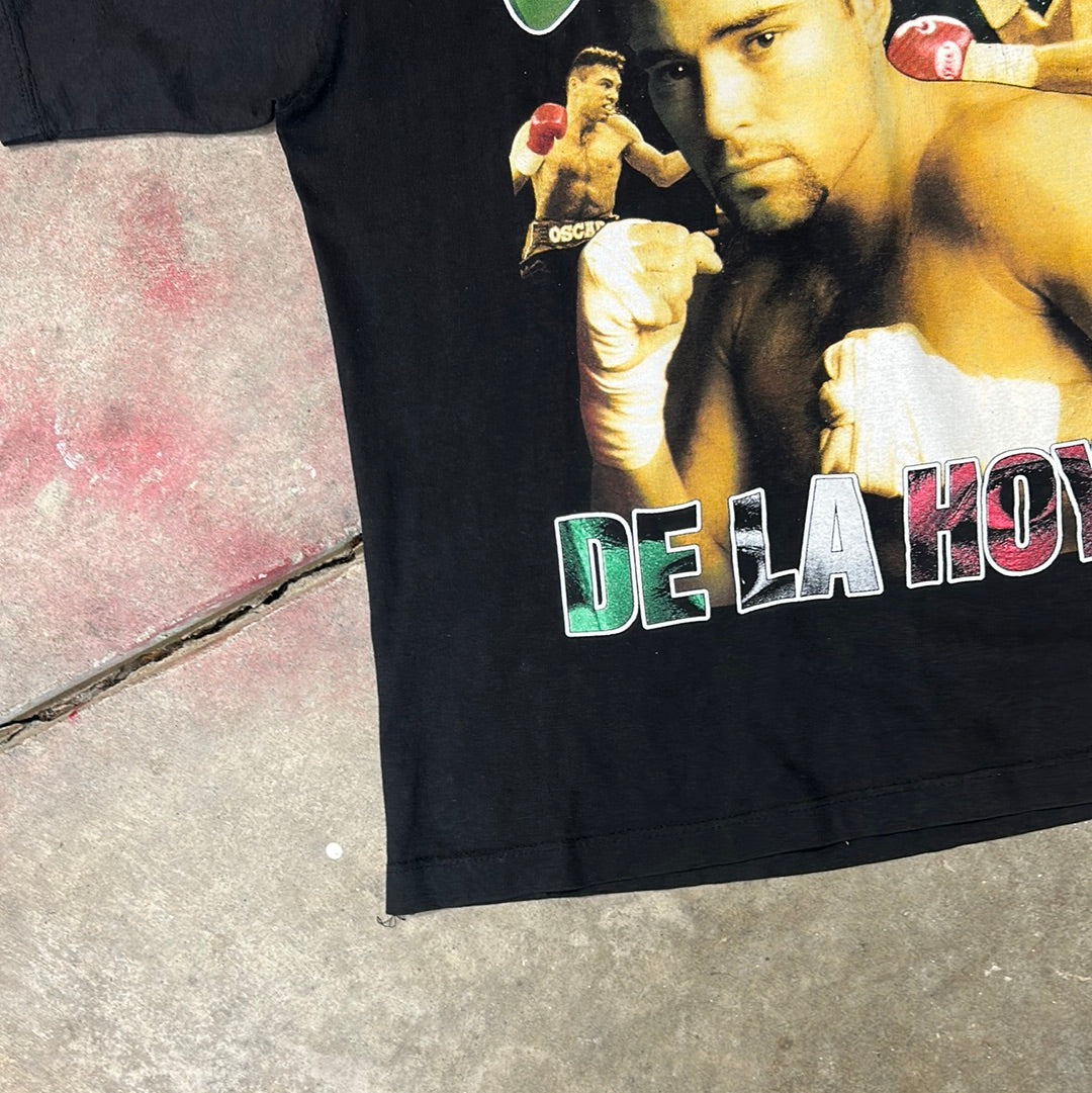 Vintage Oscar De La Hoya Double Sided T-Shirt Size XL