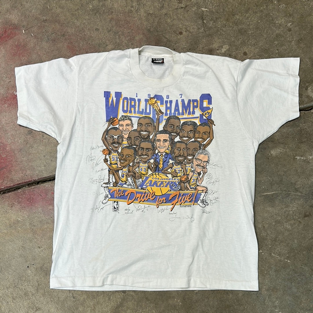 Vintage 1987 Lakers Championship T-Shirt L/XL