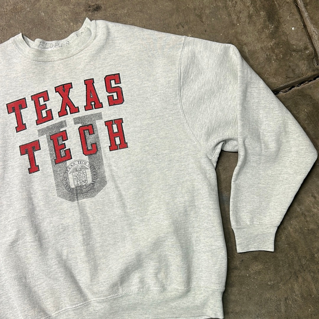 Vintage Texas Tech Sweatshirt Grey XL