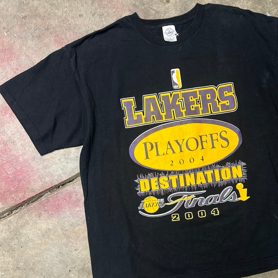 Vintage 2004 Los Angeles Lakers Playoffs Double Sided T-Shirt XL