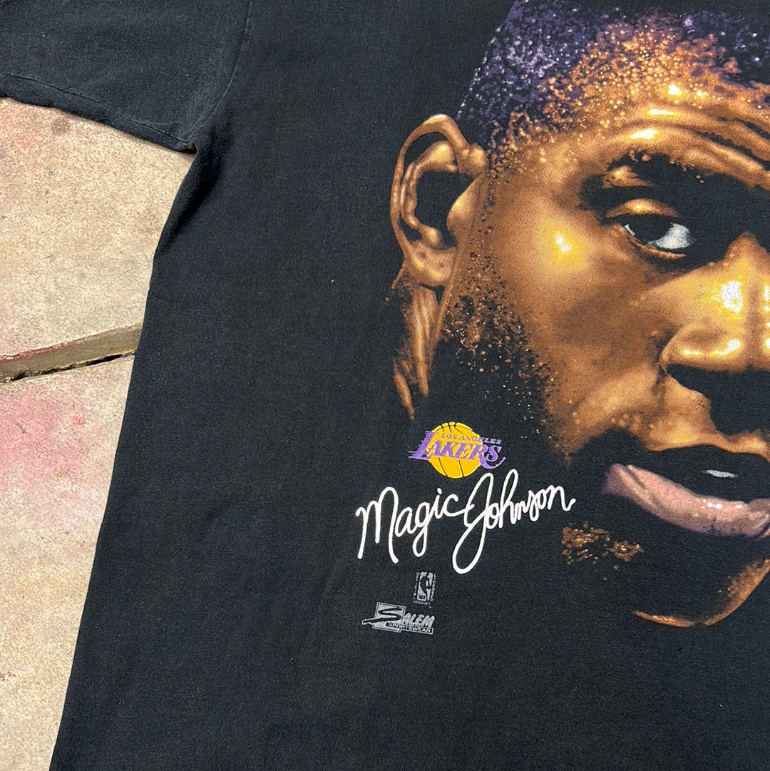 Vintage Big Face Salem Magic Johnson Lakers T-Shirt XL