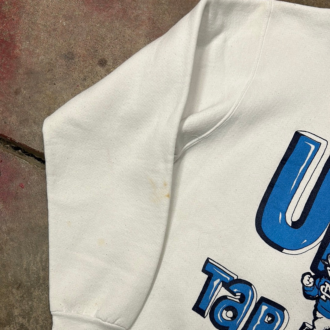 Vintage UNC Tarheels Bubble Letter Sweatshirt White XL