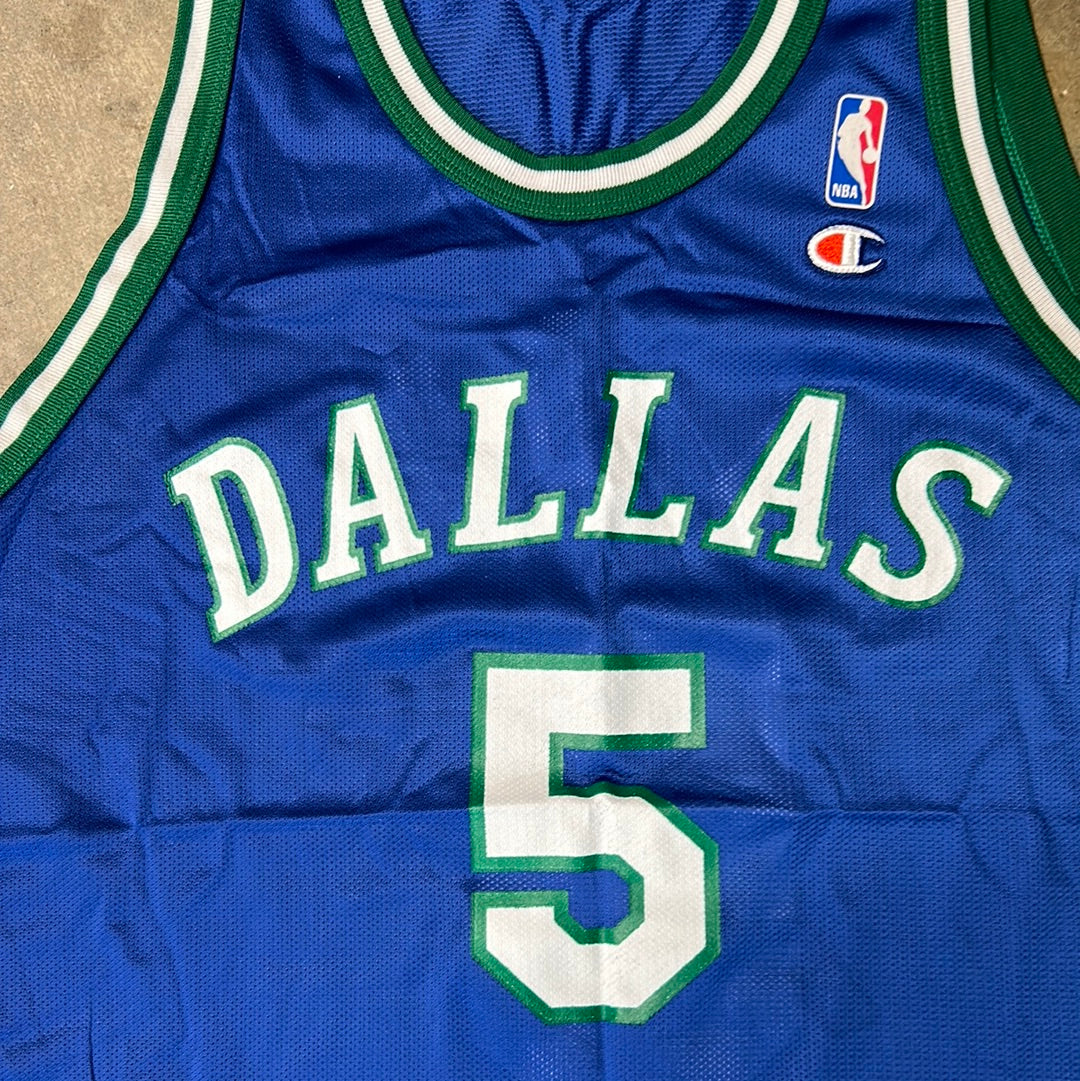 Vintage Dallas Mavericks Jason Kidd Champion Jersey Size 48