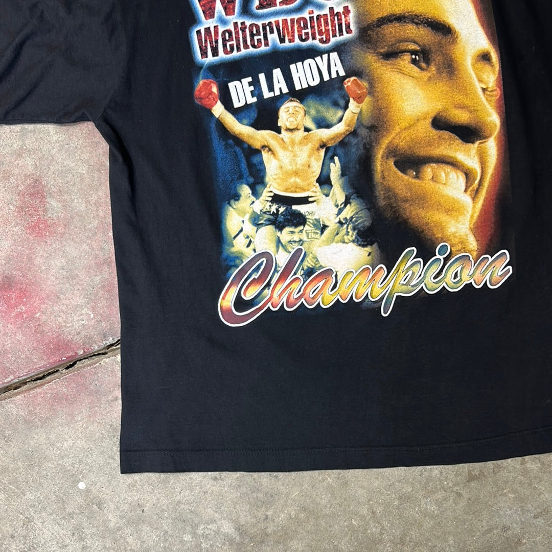 Vintage Oscar De La Hoya Double Sided T-Shirt Size XL