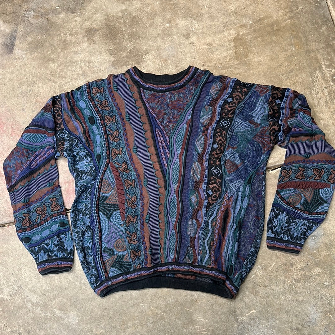 Vintage Tundra Canada Multicolor Wool Coogi Style Sweater Size XLT