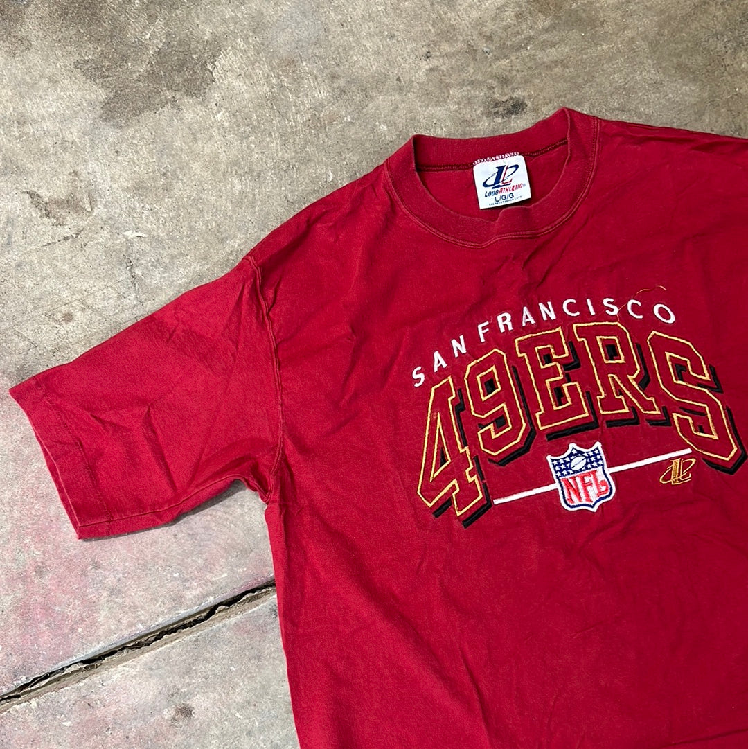 Vintage 49ers T-Shirt Size L (Logo Athletic, Embroidered)