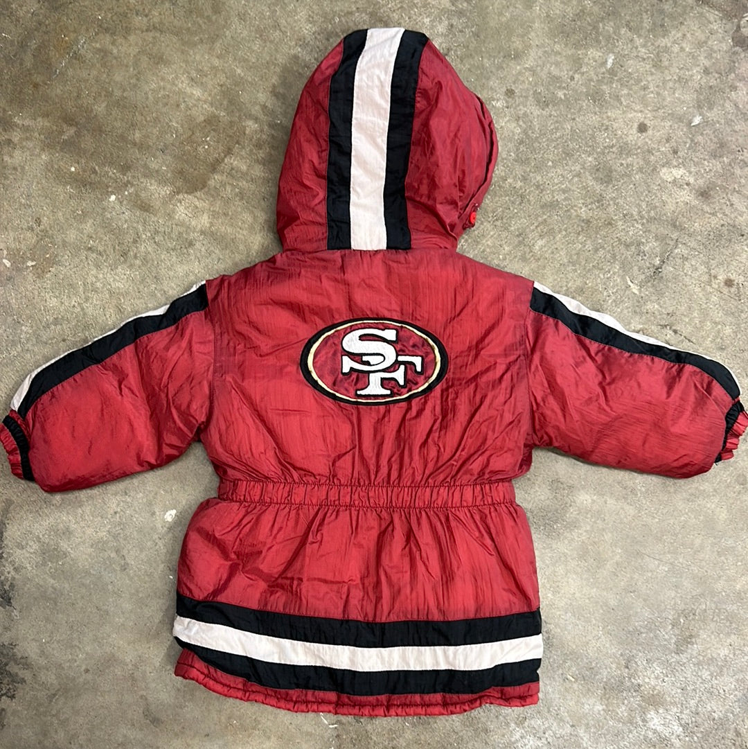 Vintage San Francisco 49ers Kids Parka Jacket 2T