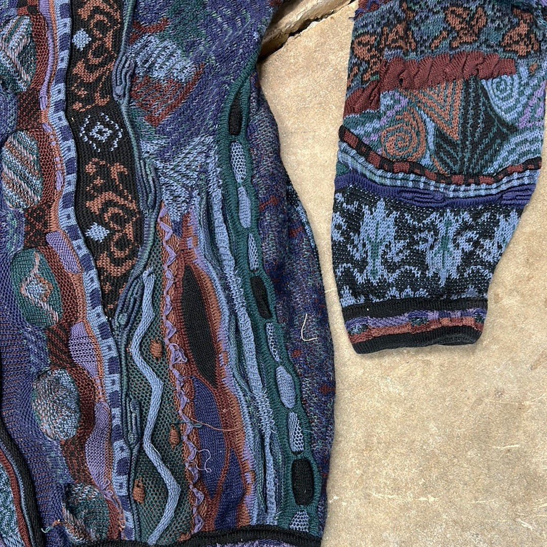 Vintage Tundra Canada Multicolor Wool Coogi Style Sweater Size XLT
