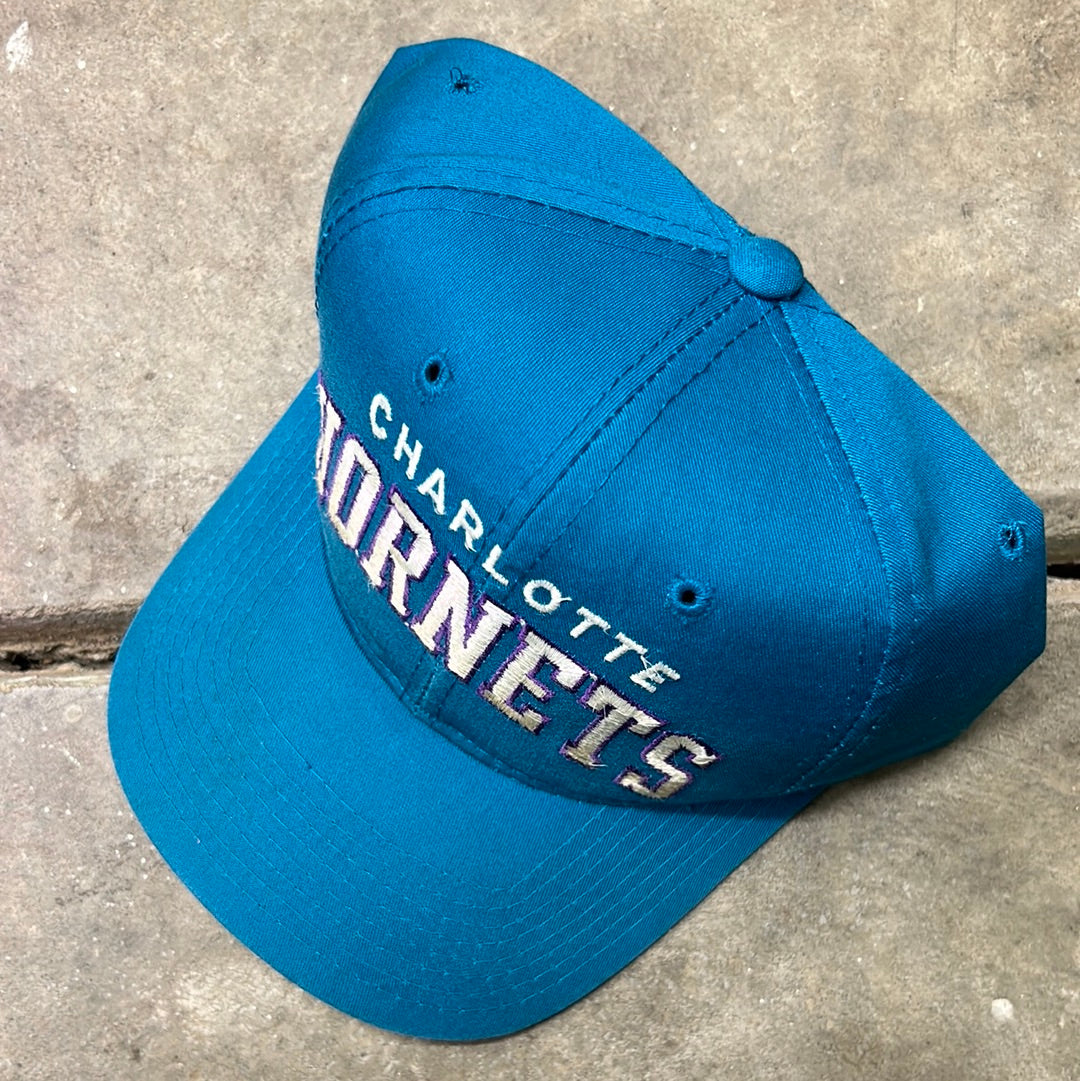 Vintage Charlotte Hornets Arch Snapback Hat