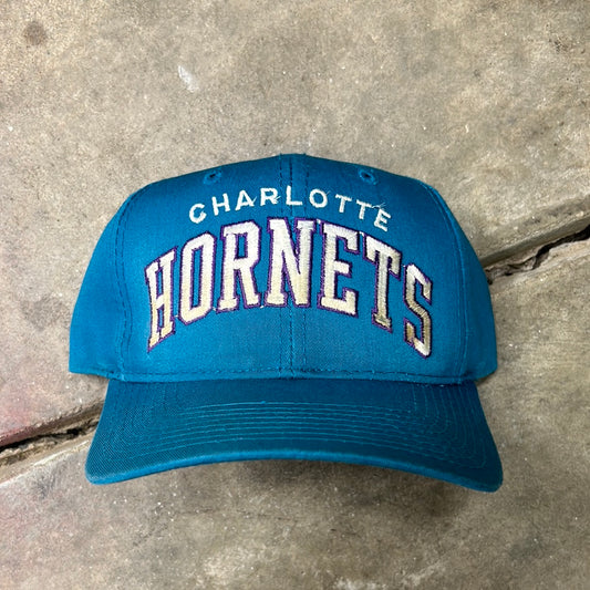 Vintage Charlotte Hornets Arch Snapback Hat