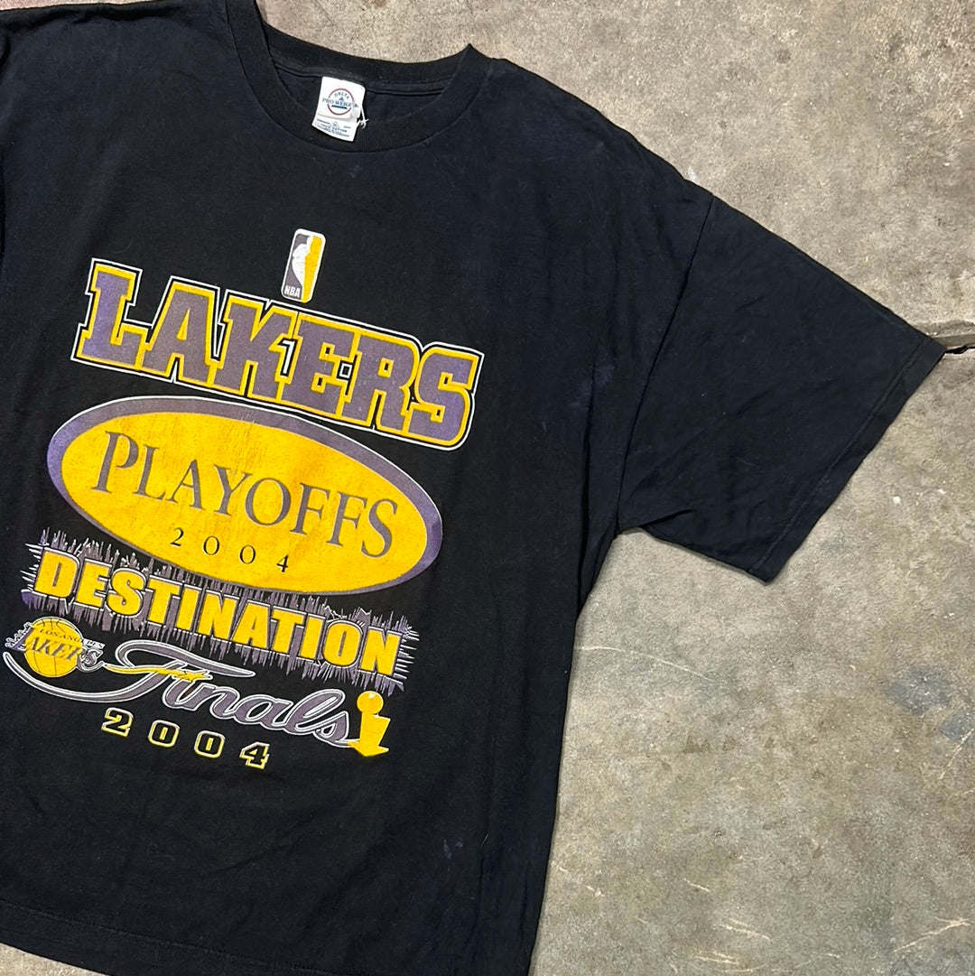 Vintage 2004 Los Angeles Lakers Playoffs Double Sided T-Shirt XL