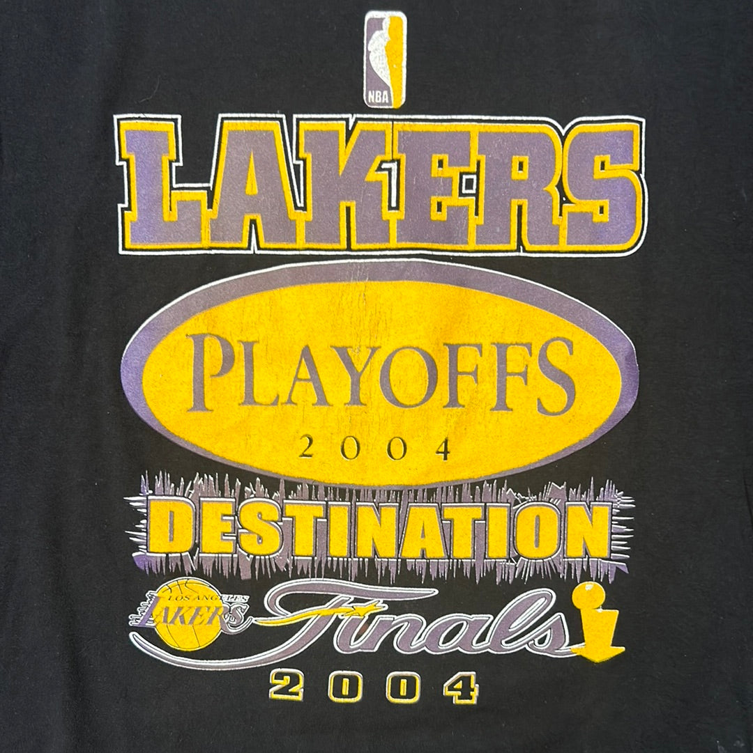 Vintage 2004 Los Angeles Lakers Playoffs Double Sided T-Shirt XL