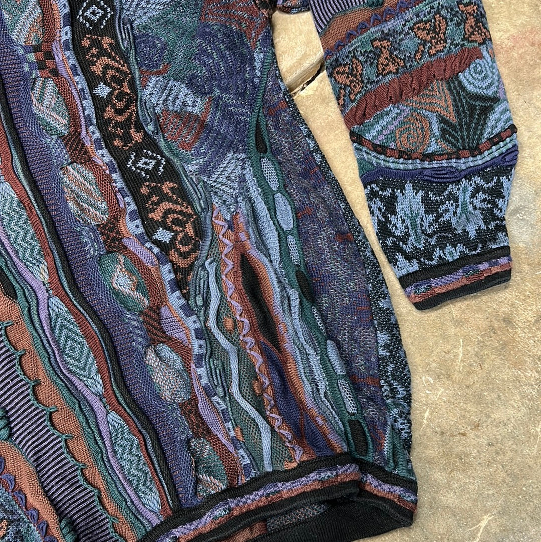Vintage Tundra Canada Multicolor Wool Coogi Style Sweater Size XLT