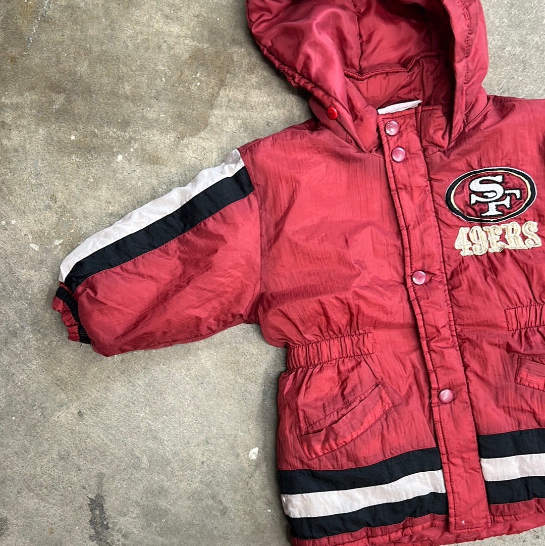 Vintage San Francisco 49ers Kids Parka Jacket 2T