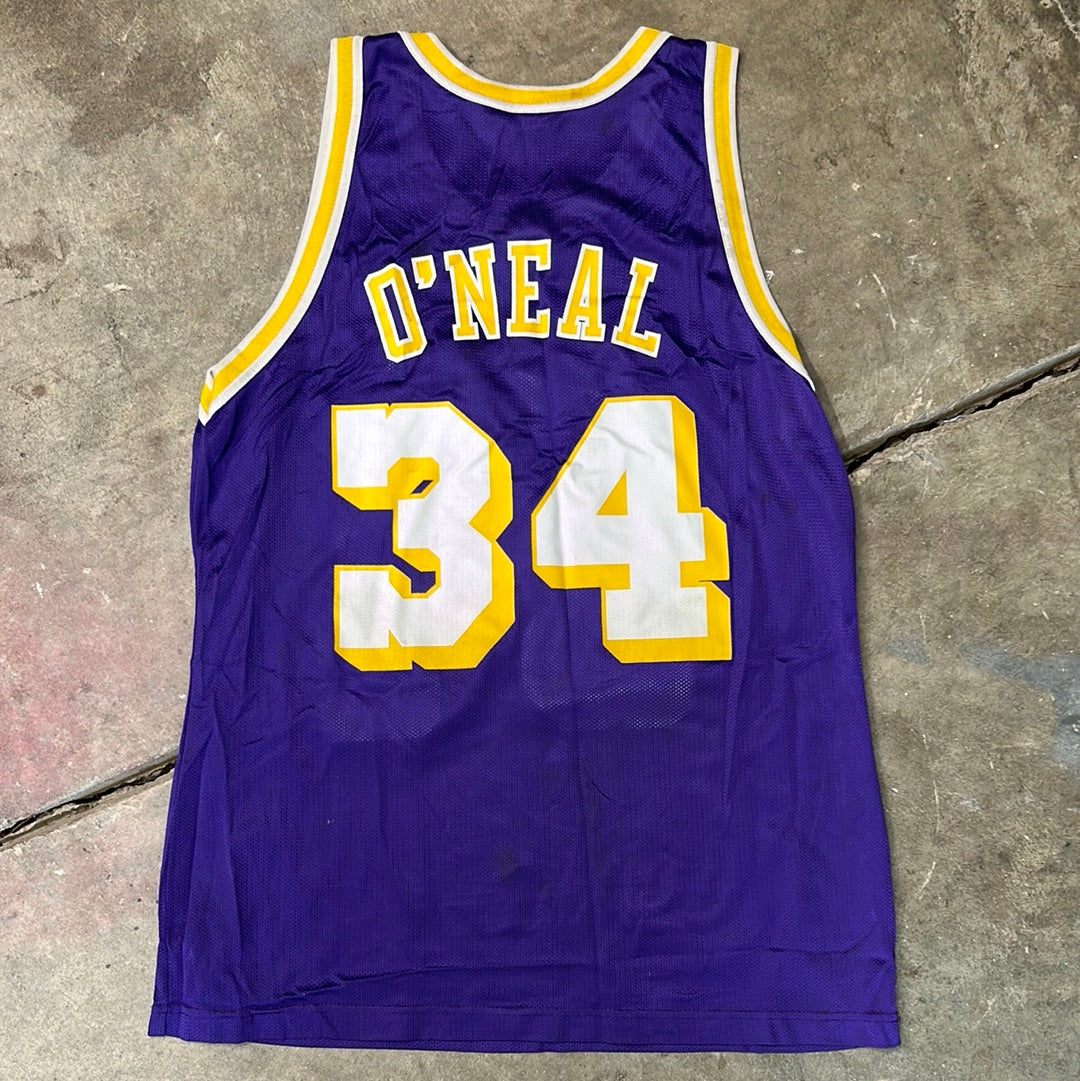 Vintage Los Angeles Lakers Shaquille O’Neal 90’s Champion Jersey Size 44