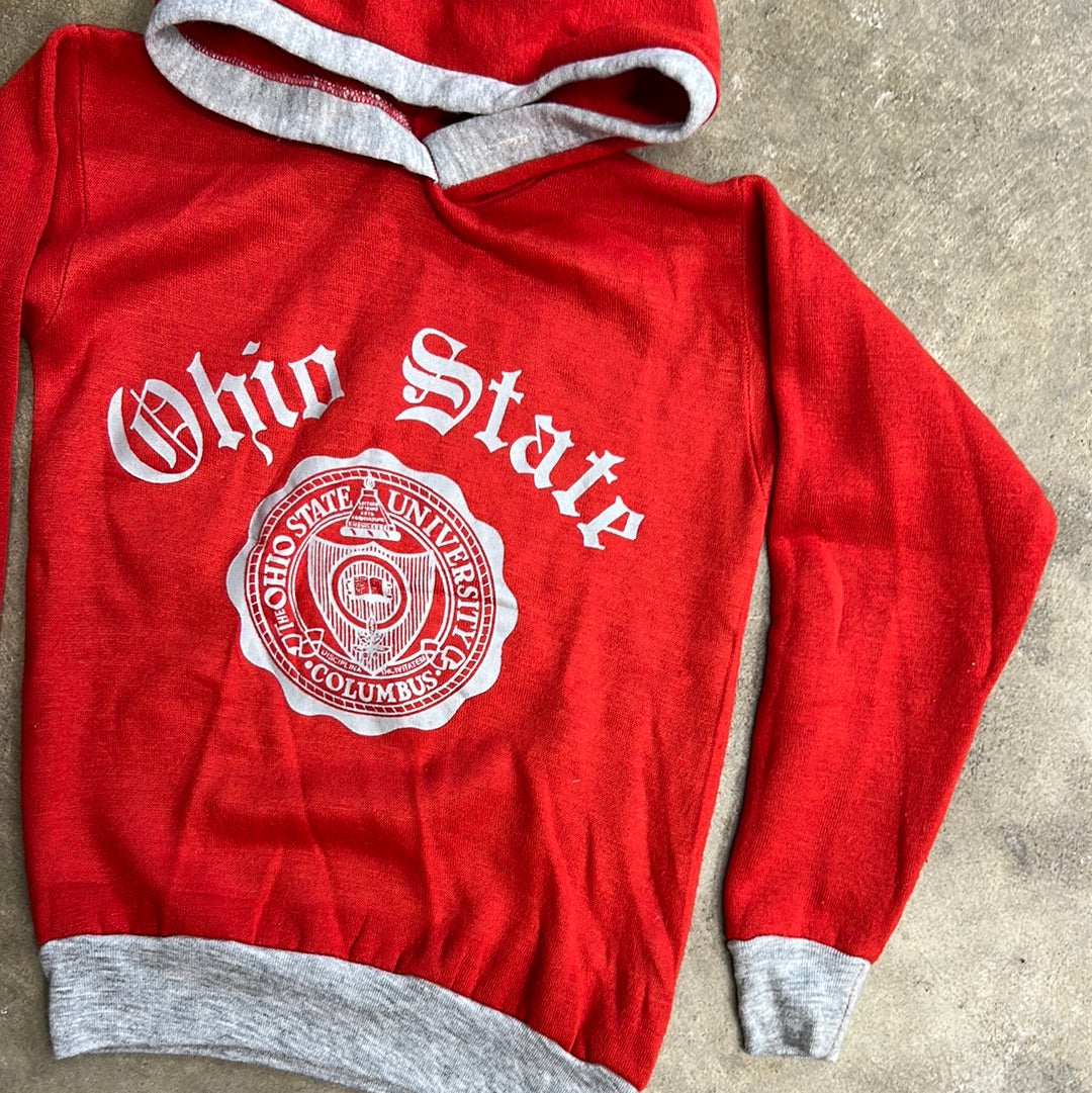 Vintage Kids Ohio State University Hoodie Sweatshirt M