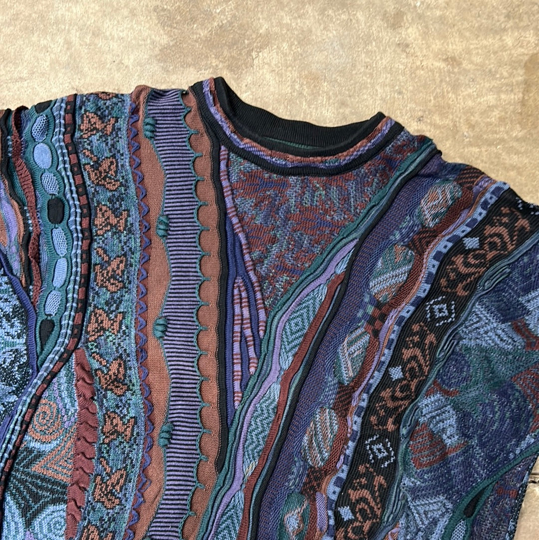 Vintage Tundra Canada Multicolor Wool Coogi Style Sweater Size XLT