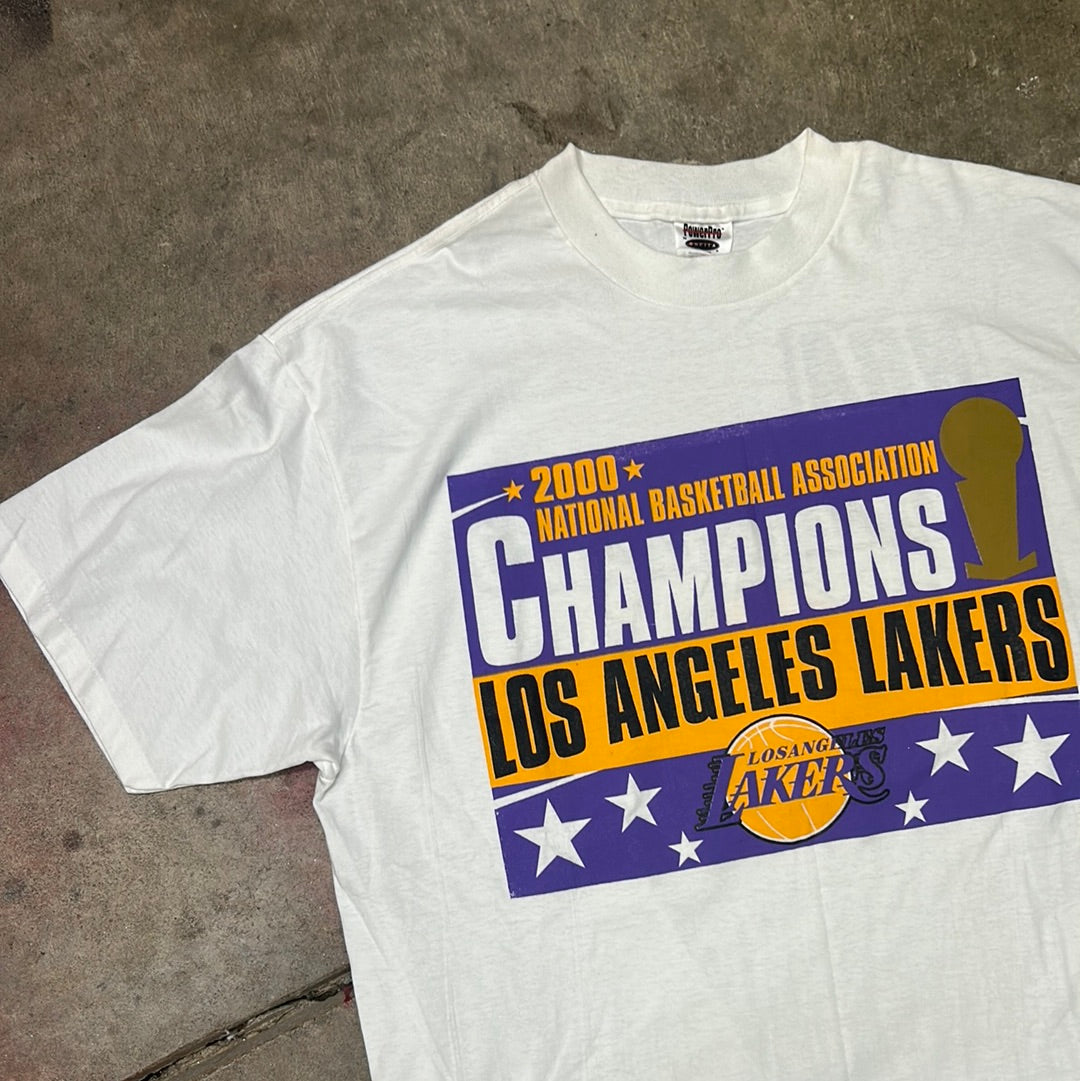 Vintage 2000 Los Angeles Lakers Championship Double Sided T-Shirt XL