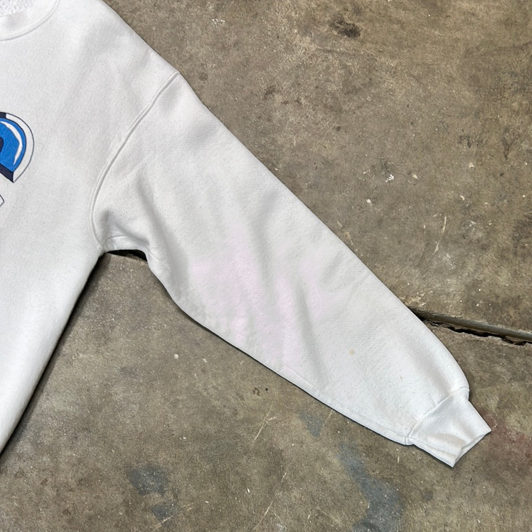 Vintage UNC Tarheels Bubble Letter Sweatshirt White XL