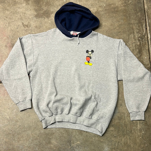 Vintage Mickey Mouse 2Tone Hoodie XL