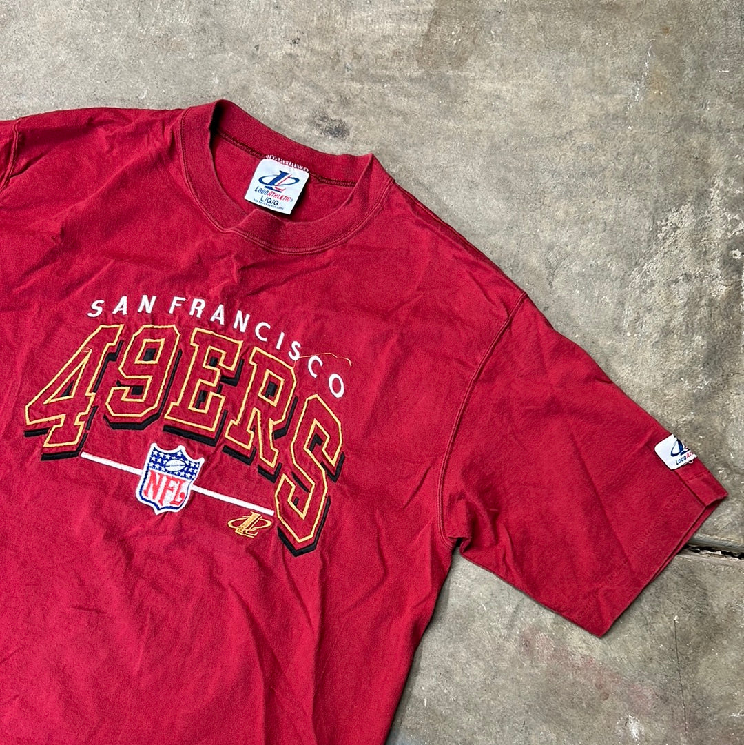 Vintage 49ers T-Shirt Size L (Logo Athletic, Embroidered)