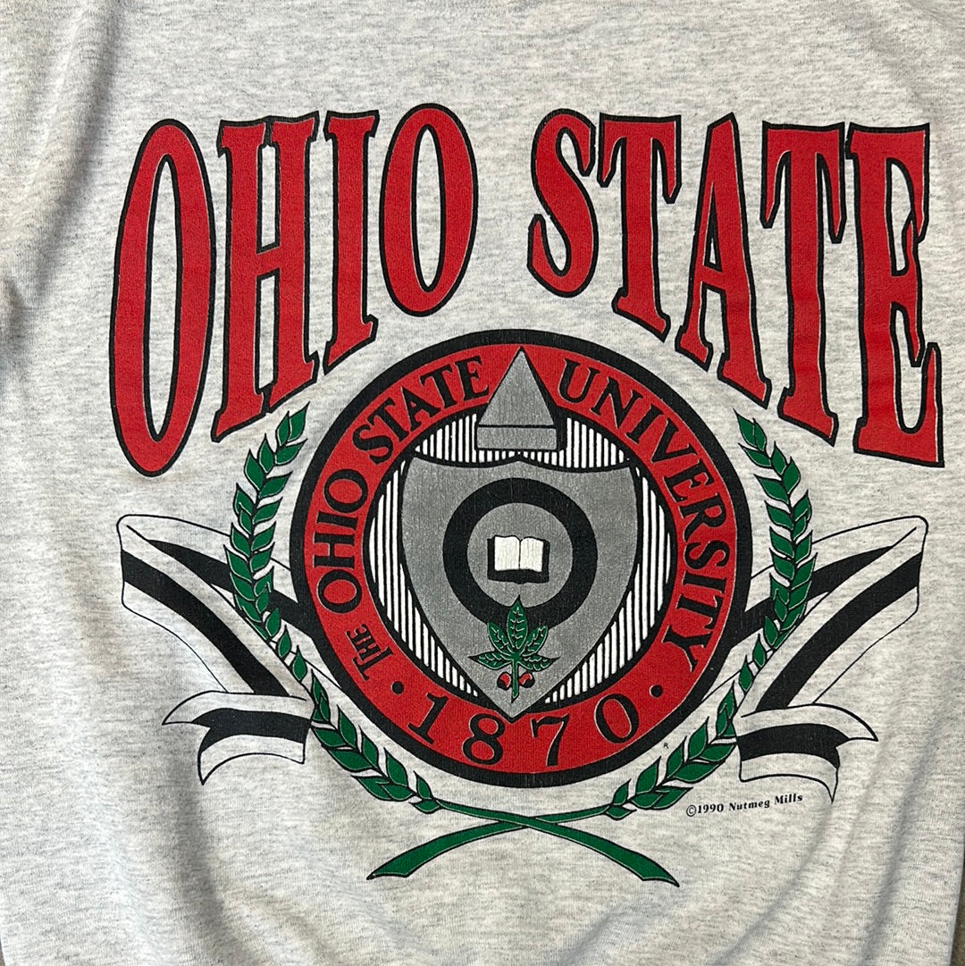 Vintage Nutmeg Ohio State Sweatshirt Grey Medium