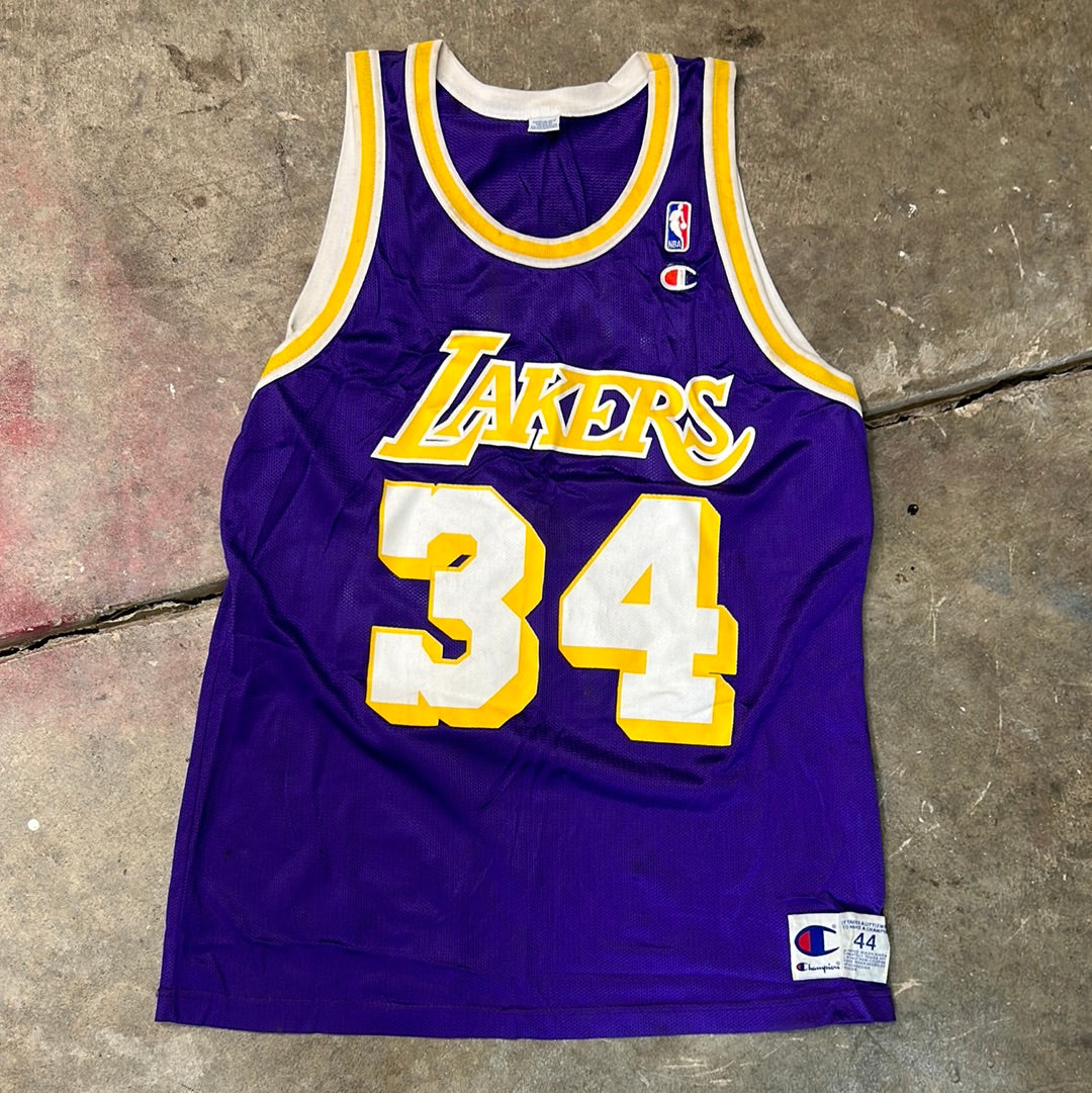 Vintage Los Angeles Lakers Shaquille O’Neal 90’s Champion Jersey Size 44